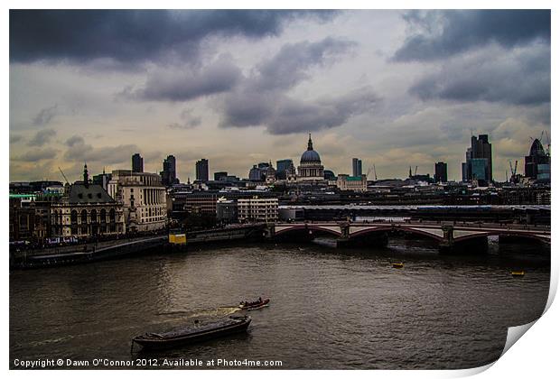 London River View Print by Dawn O'Connor