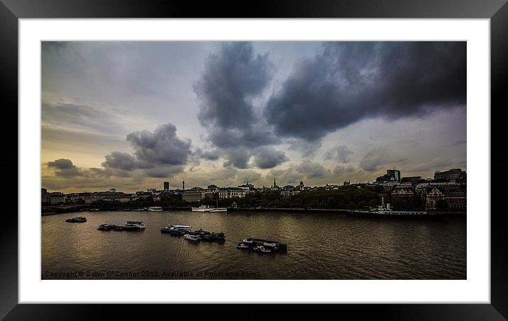 River Thames Framed Mounted Print by Dawn O'Connor