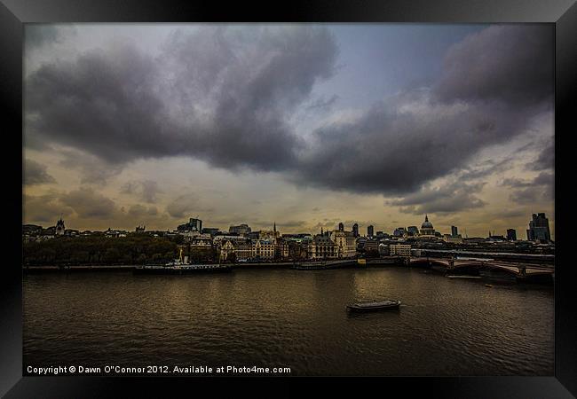 London City Skyline Framed Print by Dawn O'Connor