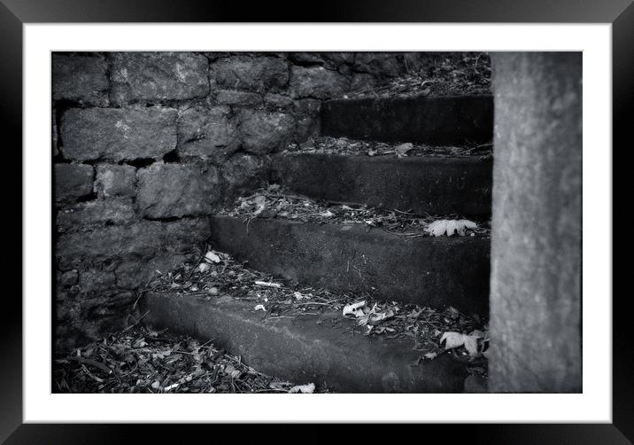 Stairs to nowhere. Framed Mounted Print by David Hare