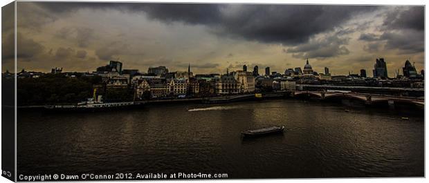 London River View Canvas Print by Dawn O'Connor