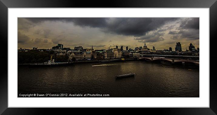 London River View Framed Mounted Print by Dawn O'Connor