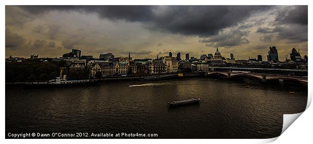 London River View Print by Dawn O'Connor
