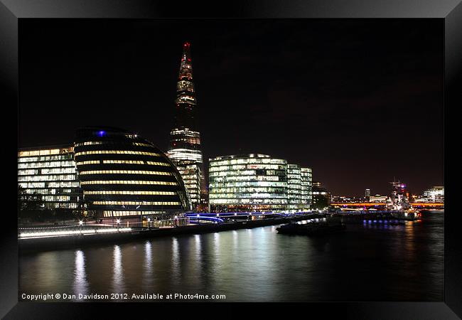 London Shard and HMS Belfast Framed Print by Dan Davidson