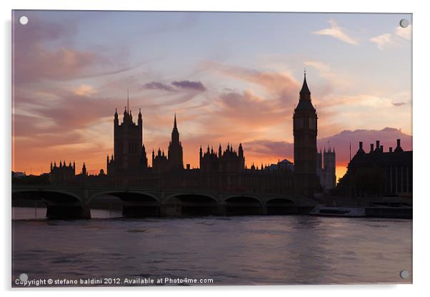The house of parliament in London Acrylic by stefano baldini