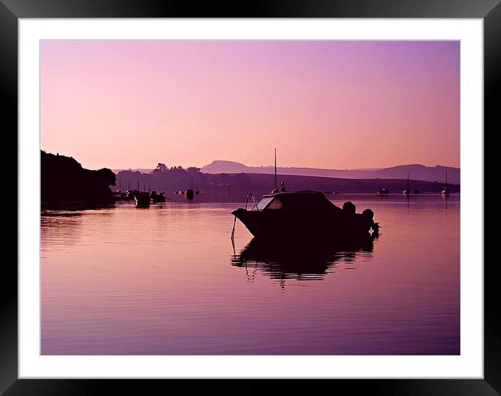 Tranquility at Dusk Framed Mounted Print by Michael Bolton