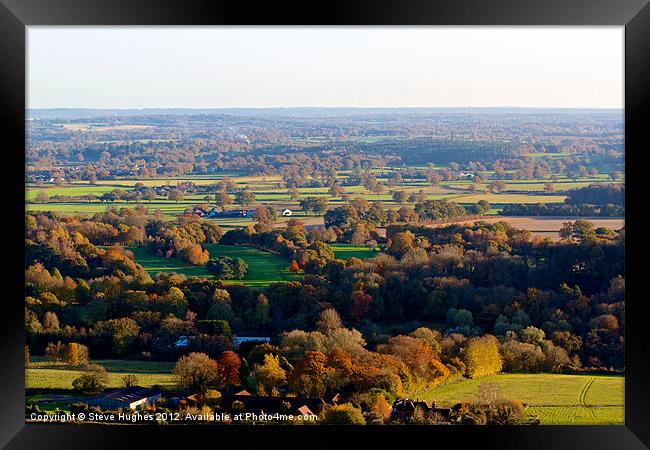 Autumnal views from Box Hill Framed Print by Steve Hughes