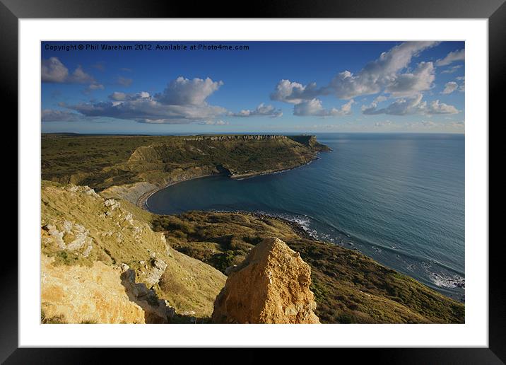 Chapman's Pool from Houns-tout Cliff Framed Mounted Print by Phil Wareham