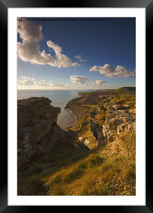 West from Houns-Tout Cliff Framed Mounted Print by Phil Wareham