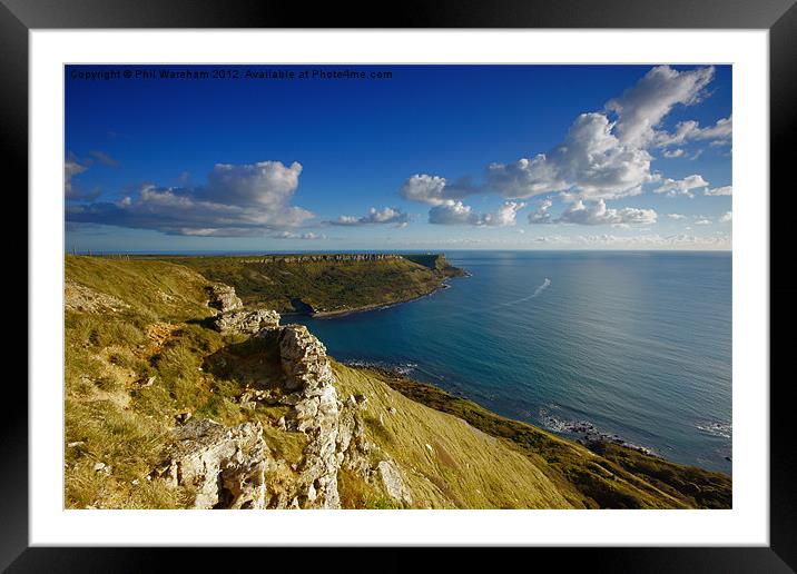 St Aldhelm's Head from Houns-Tout Framed Mounted Print by Phil Wareham