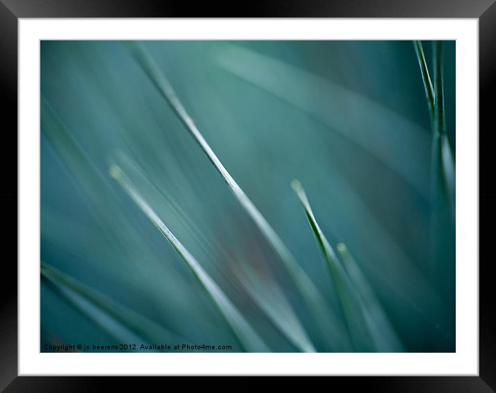 grass abstract Framed Mounted Print by Jo Beerens