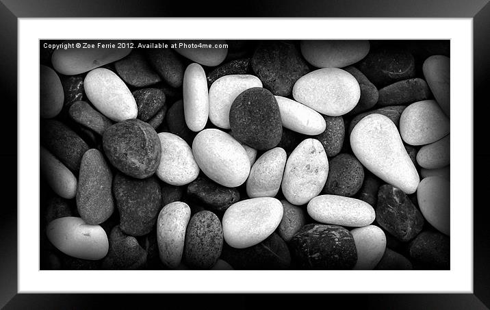 Simply Stones Framed Mounted Print by Zoe Ferrie