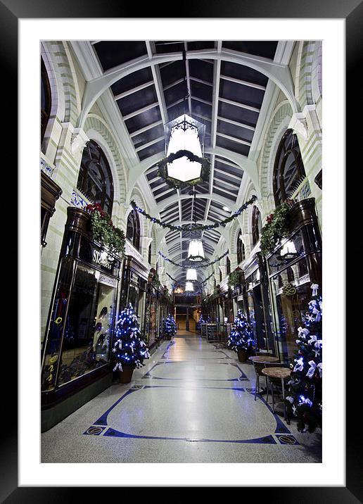Christmas in Norwich Royal Arcade Framed Mounted Print by Paul Macro