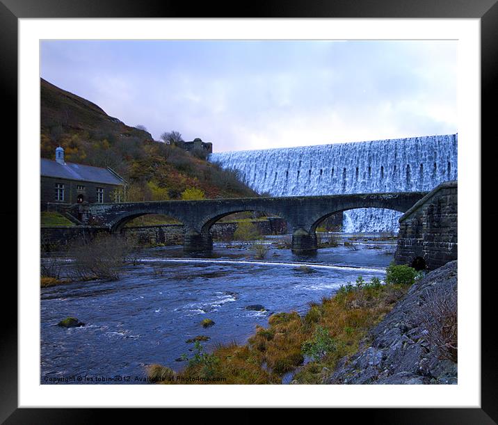 Rhayader Dam Framed Mounted Print by les tobin