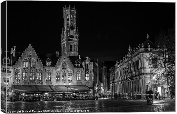 Bruges Markt Square Canvas Print by Neal P