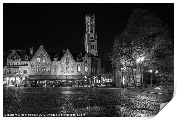 Bruges Markt Square Print by Neal P