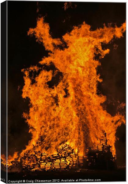 Fire figure Canvas Print by Craig Cheeseman
