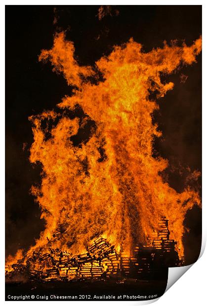 Fire figure Print by Craig Cheeseman