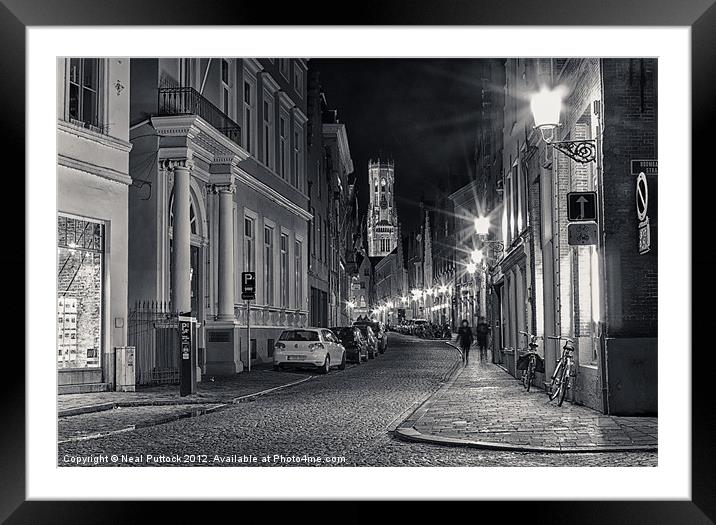 Street Lights Framed Mounted Print by Neal P