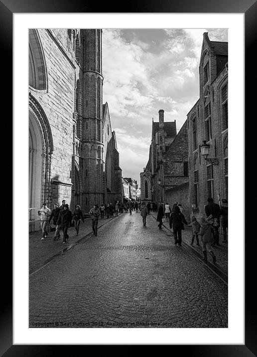 Cobbles Framed Mounted Print by Neal P