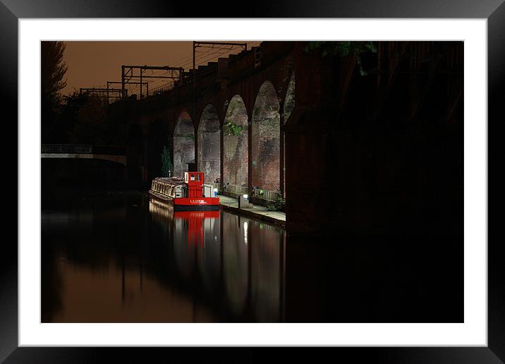 Castlefield by night Framed Mounted Print by Tesh Patel