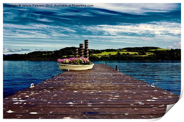 Duck Bay Pier Print by Valerie Paterson