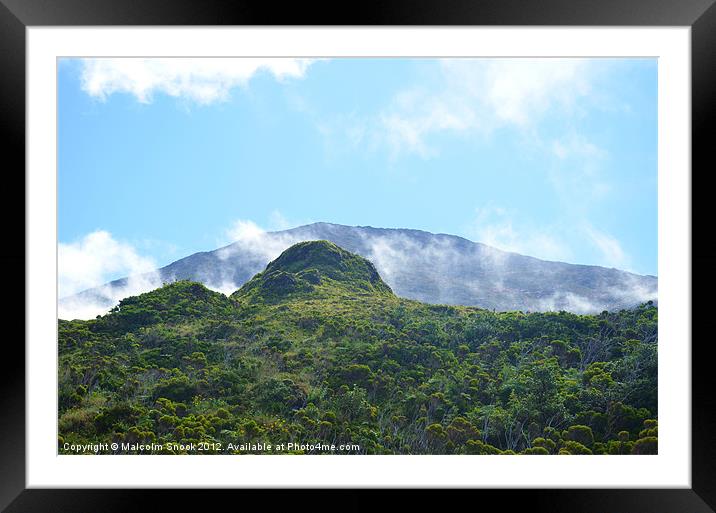 Clouds on Pico Alto Framed Mounted Print by Malcolm Snook