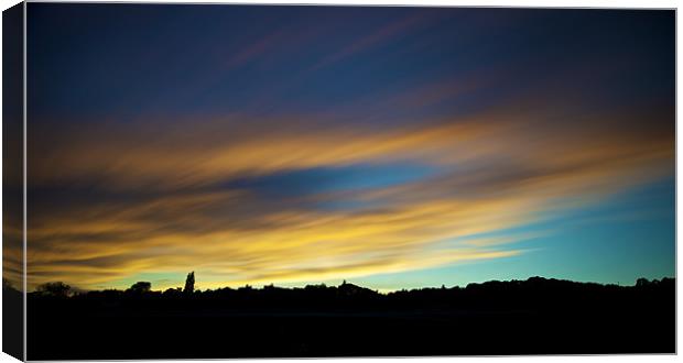 Sunset in Verviers Canvas Print by David Yeaman