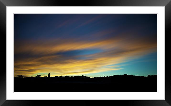 Sunset in Verviers Framed Mounted Print by David Yeaman