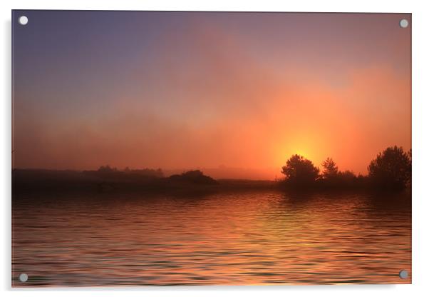 Cromer Sunrise Flood Acrylic by David French