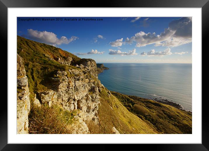 Cliff at Egmont Point Framed Mounted Print by Phil Wareham