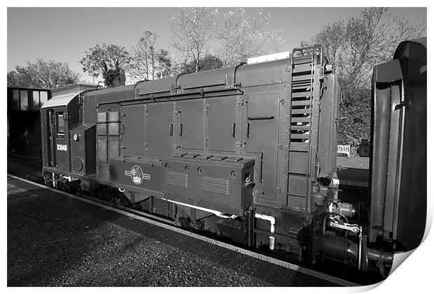 Steam Railway bw Print by David French