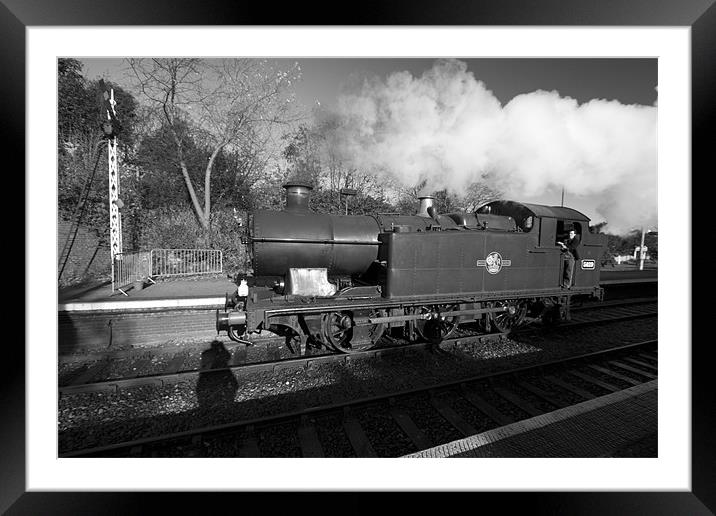 Steam Railway bw Framed Mounted Print by David French