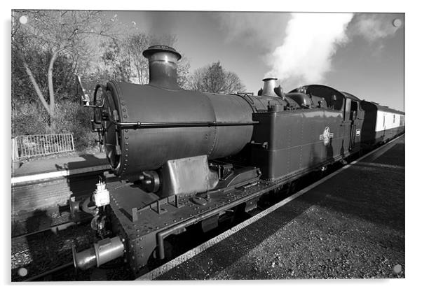 Steam Railway bw Acrylic by David French