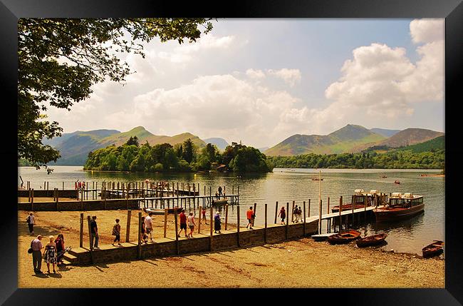 derwentwater boats Framed Print by eric carpenter