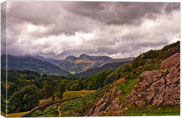Langdale Pikes View Canvas Print by eric carpenter
