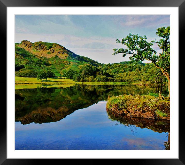 Rydal Reflect Framed Mounted Print by eric carpenter