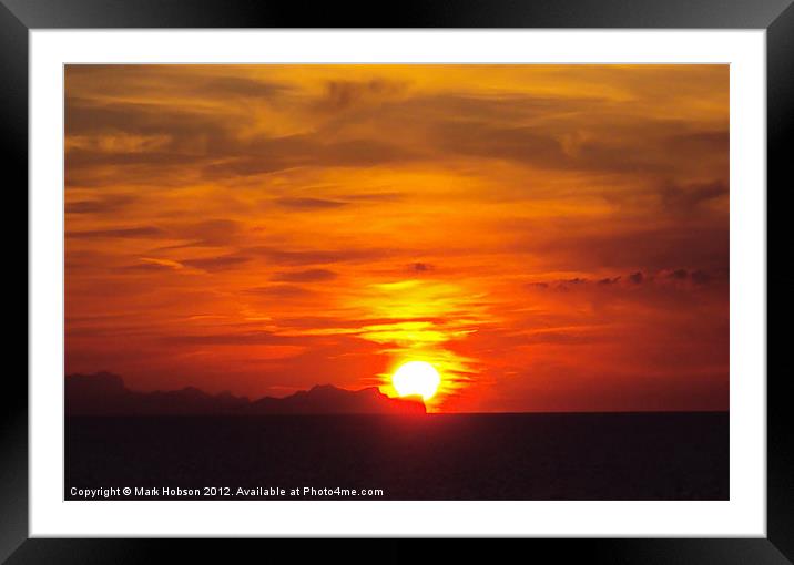 Fire in the Sky Framed Mounted Print by Mark Hobson