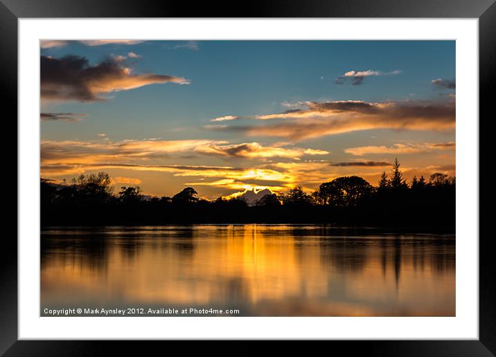 Sunset Framed Mounted Print by Mark Aynsley