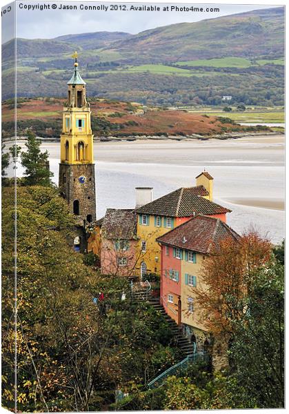 The Bell Tower, Portmeirion, Wales Canvas Print by Jason Connolly