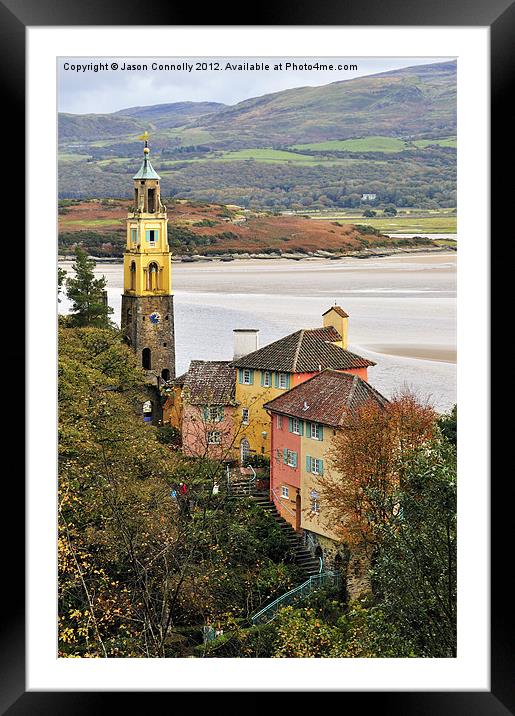 The Bell Tower, Portmeirion, Wales Framed Mounted Print by Jason Connolly