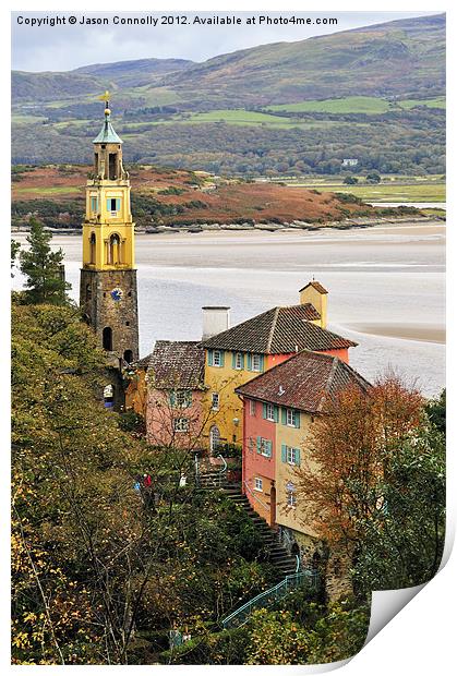 The Bell Tower, Portmeirion, Wales Print by Jason Connolly