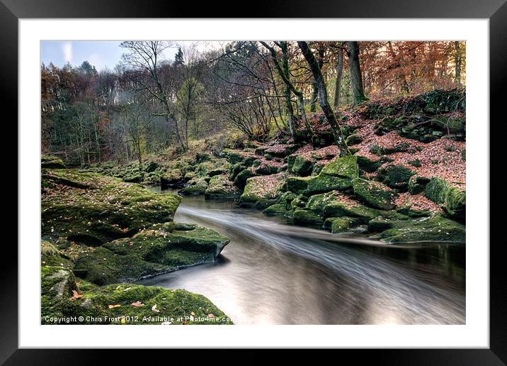The Shimmering Strid Framed Mounted Print by Chris Frost