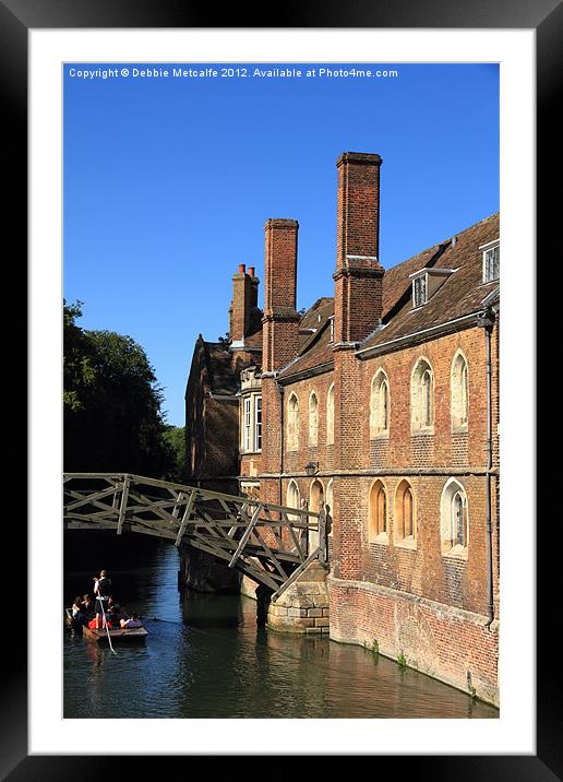 View of River Cam Framed Mounted Print by Debbie Metcalfe