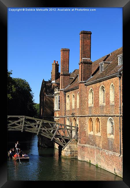 View of River Cam Framed Print by Debbie Metcalfe