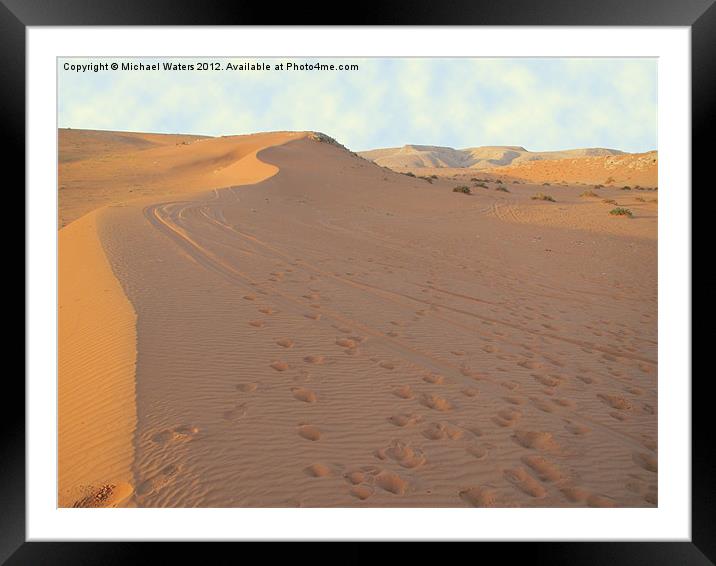 Footprints in the Sand Framed Mounted Print by Michael Waters Photography