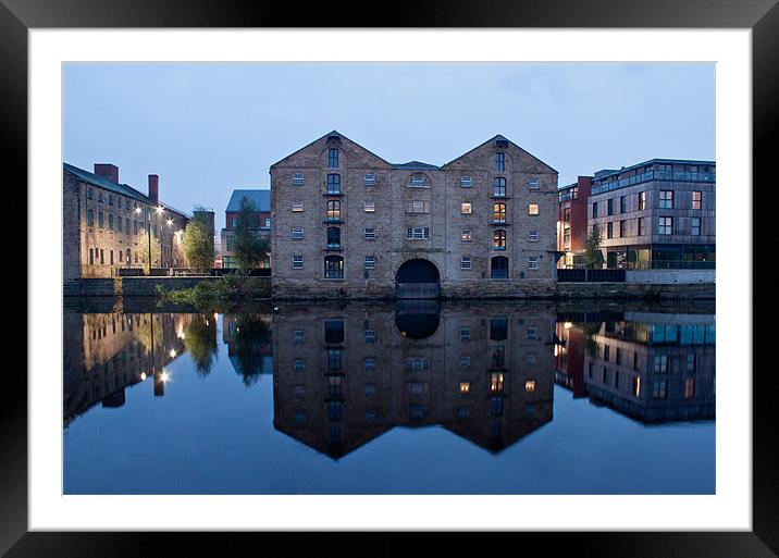 Wakefield waterfront reflections Framed Mounted Print by Dave Evans