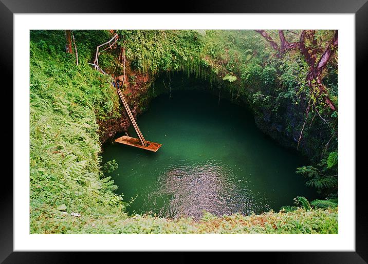 To Sua Ocean Trench Framed Mounted Print by Simon Joshua Peel