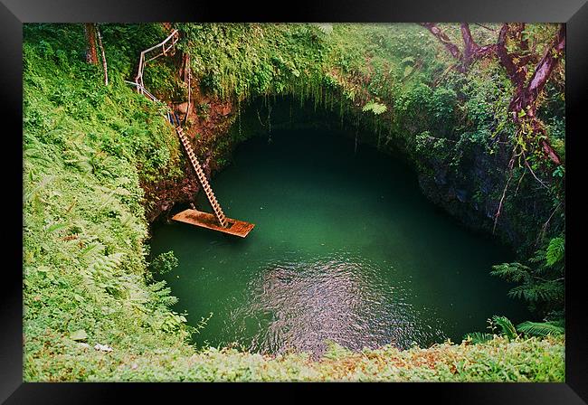 To Sua Ocean Trench Framed Print by Simon Joshua Peel