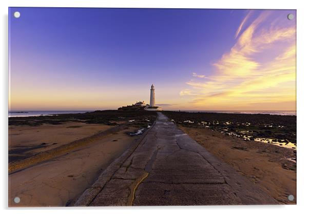 St Mary`s lighthouse Acrylic by Northeast Images